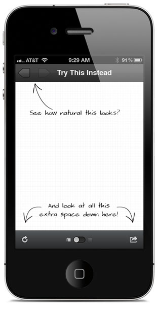 An alternative to the built-in mobile browser UI